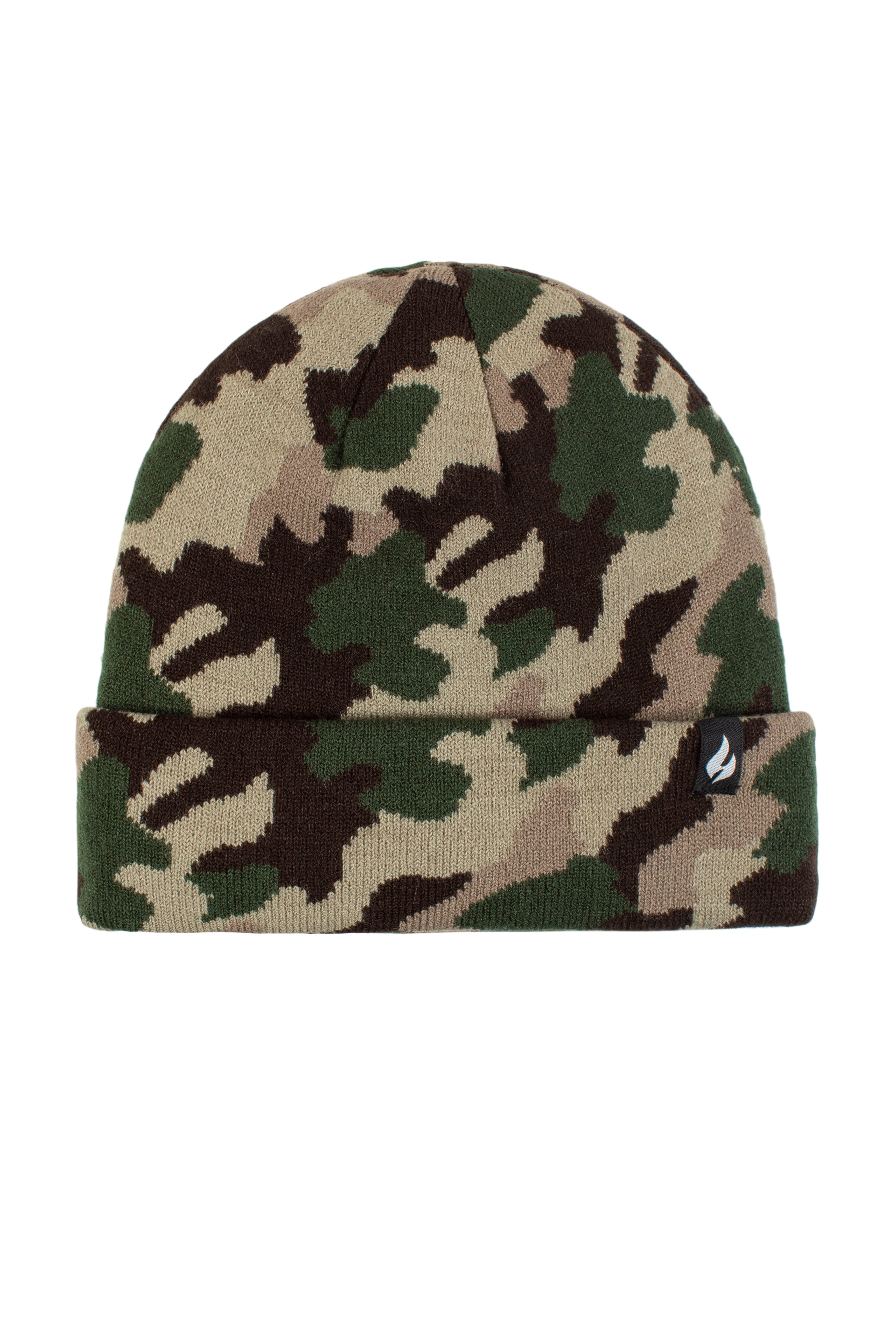 Gavin's Camo Knit Cap: Roll Up Style. Cool Kid's Winter Essential.