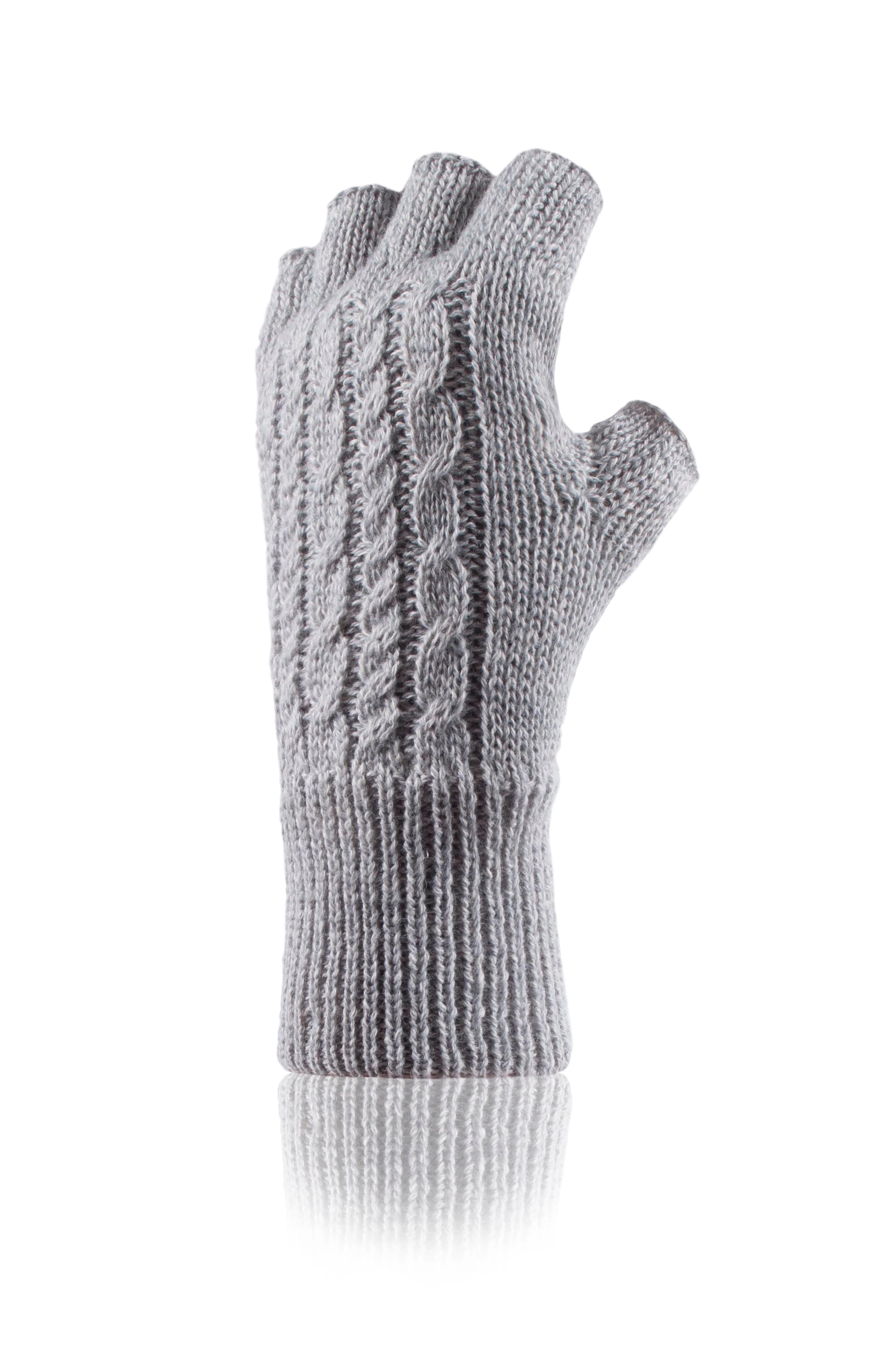 Cozy Cable Knit Fingerless Gloves for Her